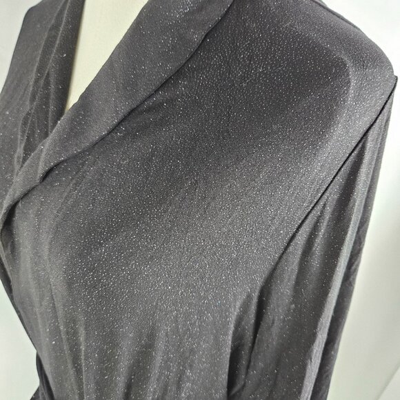 NEW!! Chaser Rock & Roll Glitter Kimono Duster Wrap Jacket M/L Black Sexy Party - Picture 5 of 12